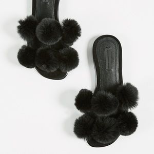 alexander wang fur slides